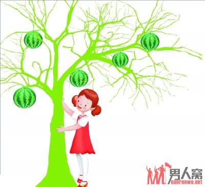 我们家楼下种了一棵西瓜树