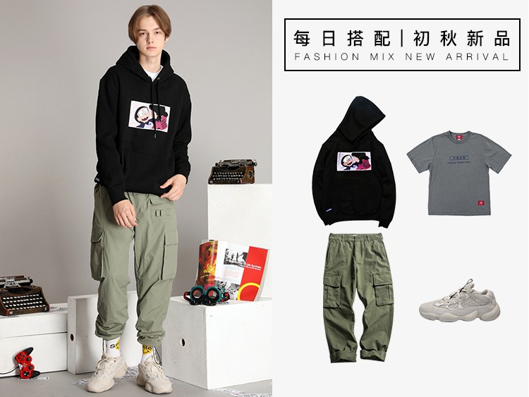 工装街头风格融入卡通图案 谁还不是个小可爱呢?