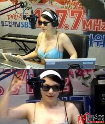 韩国晋级女主播兑现承诺 比基尼装性感出镜