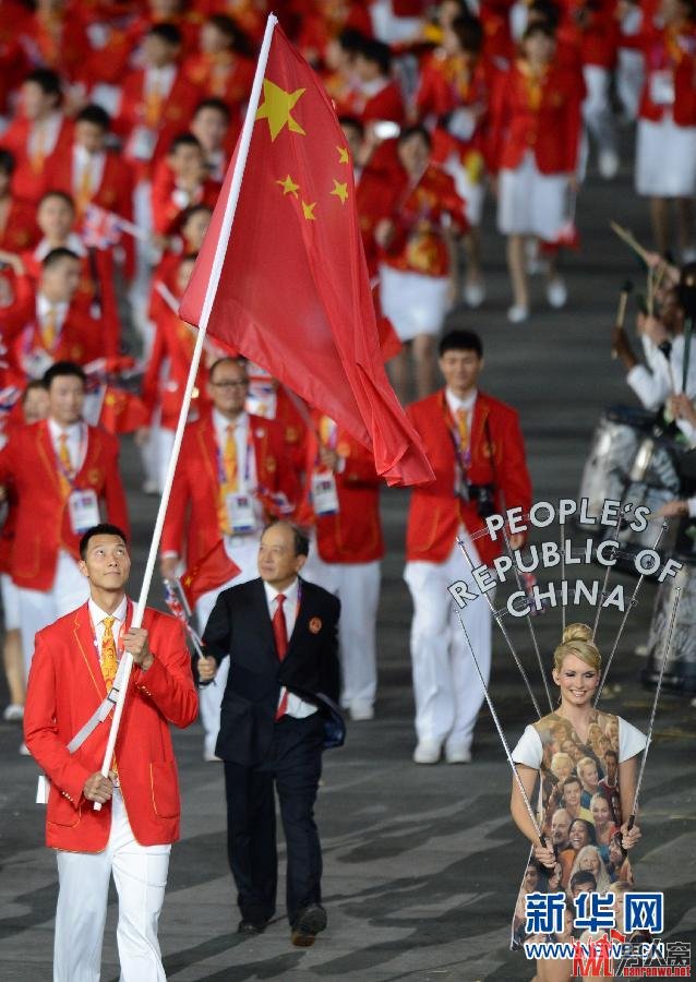 伦敦奥运会中国队入场精彩瞬间