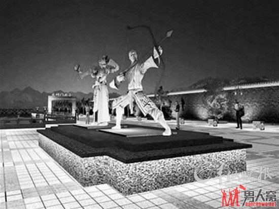 襄阳建“郭靖黄蓉雕像”引争论  网友力挺