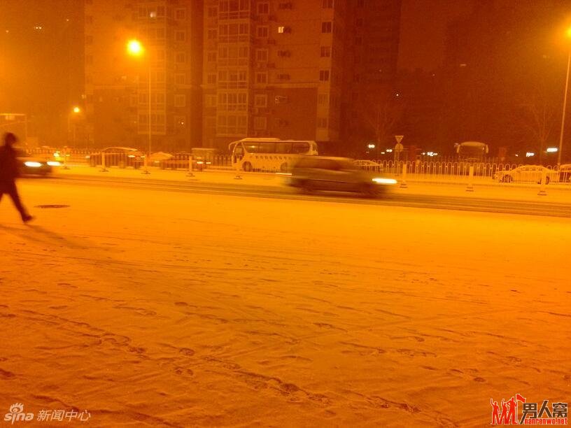 雪夜下的北京