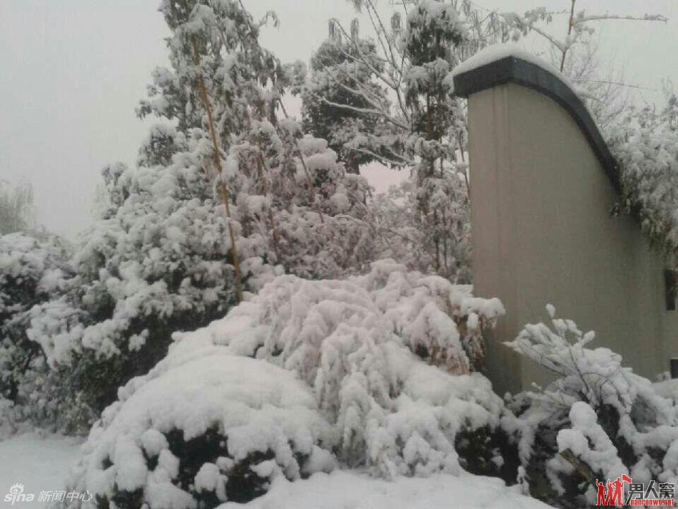 河南新乡降下大雪