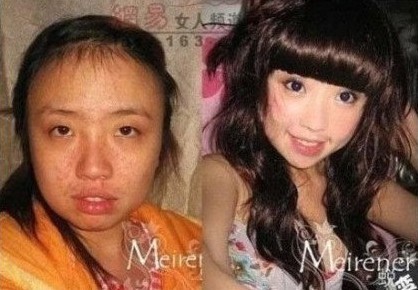 你相信网上的那些美女吗？卸完装后你就不淡定了！
