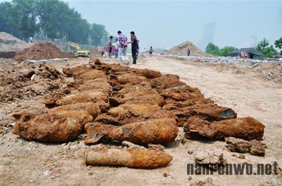 济南工地挖出67枚炮弹 疑为战地军火库