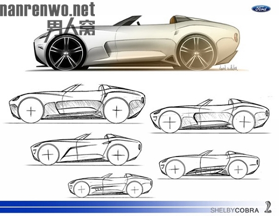 未来版Shelby Cobra Design Study 完美的跑车