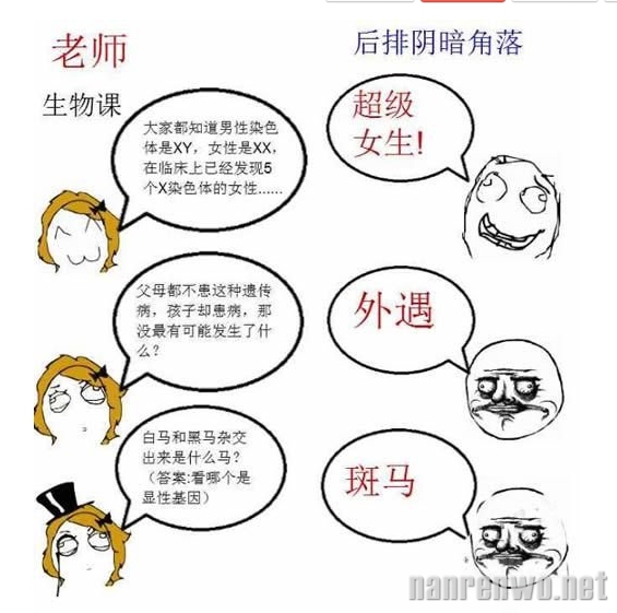 暴走漫画：你们班级后排是否都隐藏着一个神？