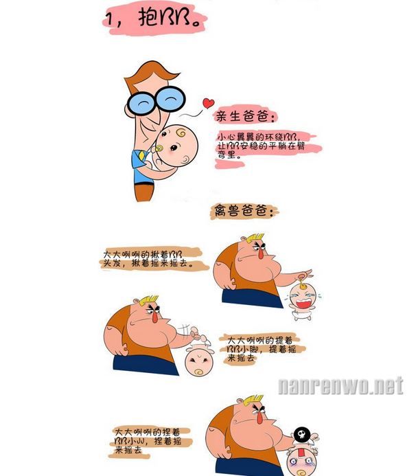 放开那个BB!!!亲生爸爸与禽兽爸爸的区别！ 