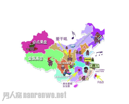 全国歌葩地图