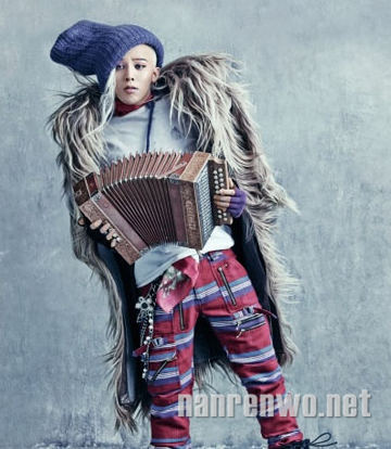权志龙时尚写真长发发型VS莫西干发型炸眼球  