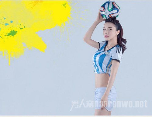潘霜霜超热辣的世界杯写真