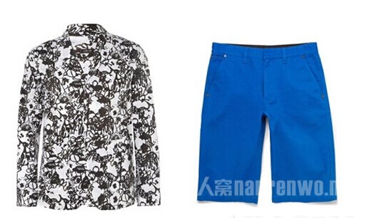 西装：Jil Sander，售价约6536元  　　短裤：rag &bone，售价约2496元