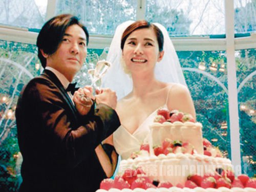 蒙嘉慧与郑伊健婚纱照