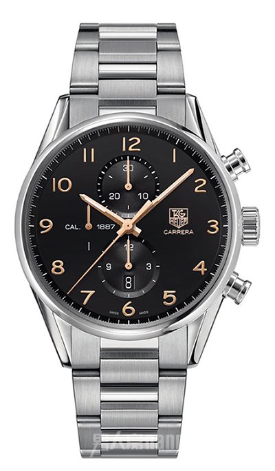 TAG Heuer 泰格豪雅Carrera 卡莱拉Calibre 5精钢及玫瑰金(18K 5N) 自动腕表 (39mm)
