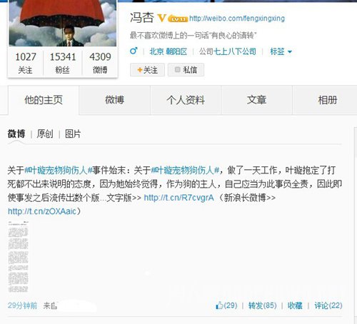 经纪人还原叶璇宠物狗伤人真相 巨春雷借机炒作