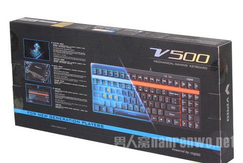雷柏V500机械键盘外包装