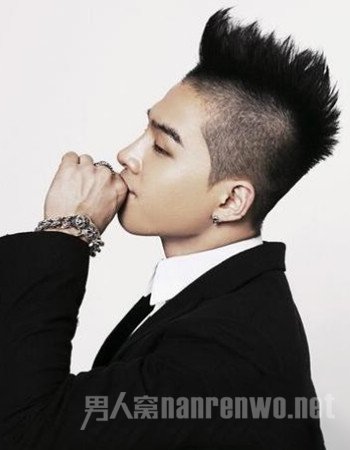 bigbang太阳发型之短鬓发型