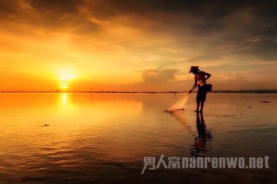 海边看日落