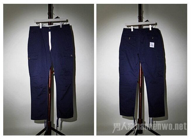 藏青色仿工装裤