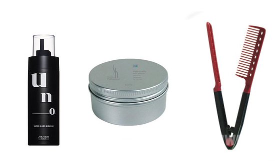侧分发型必备的造型工具