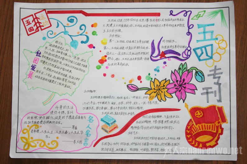 五四青年节手抄报