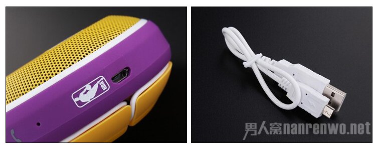 麦克口、充电口和随机附赠的连接线