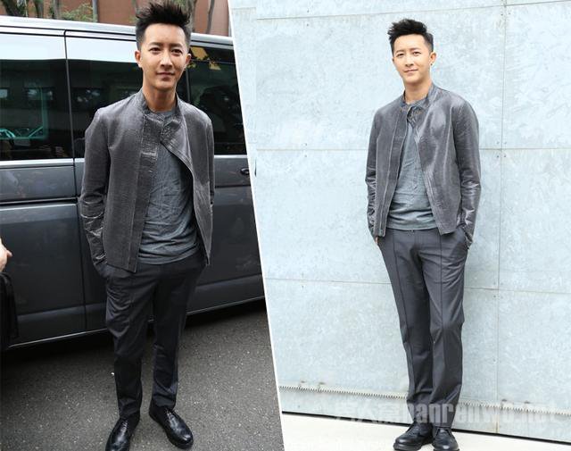 韩庚出席Emporio Armani、Ports、Gucci、Etro2015春夏大秀