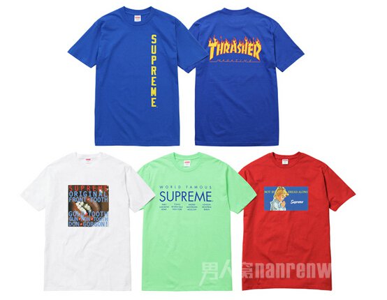 Supreme2015夏季T恤