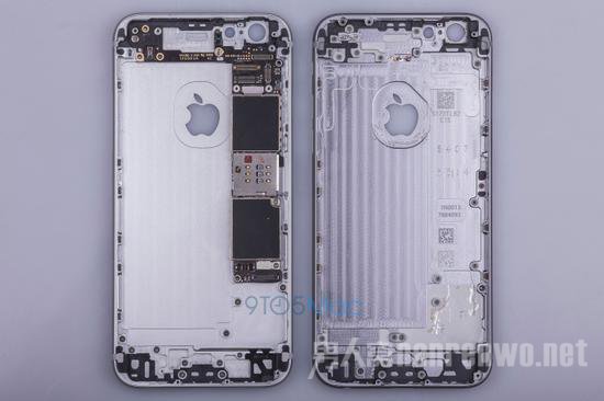 iPhone 6S内部则有很多小的改动