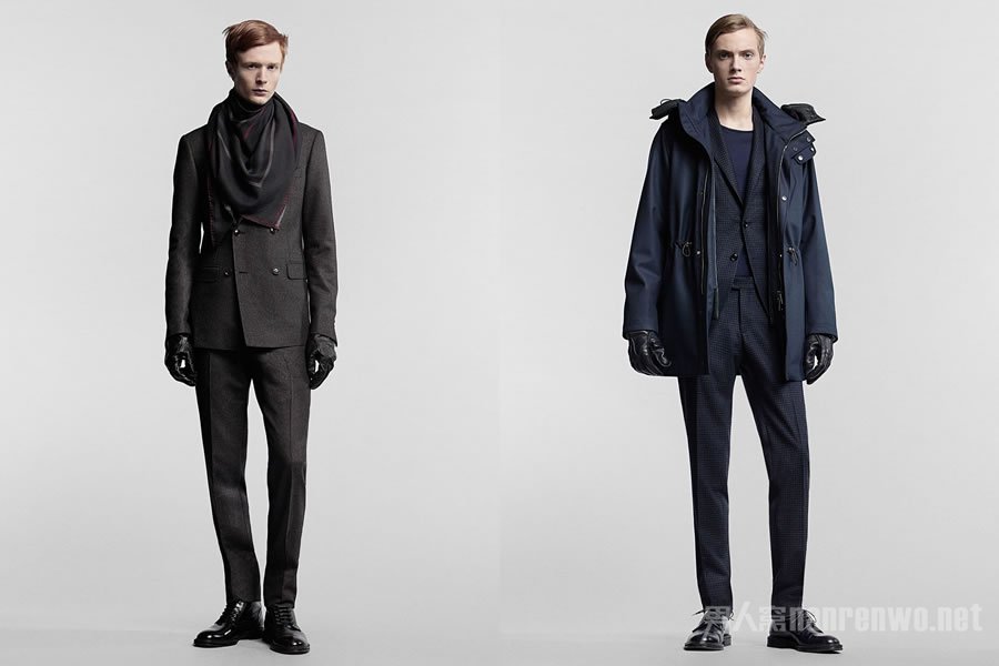 Pal Zileri 2015秋冬男装新品发布，黑色双排扣西装和深色大衣