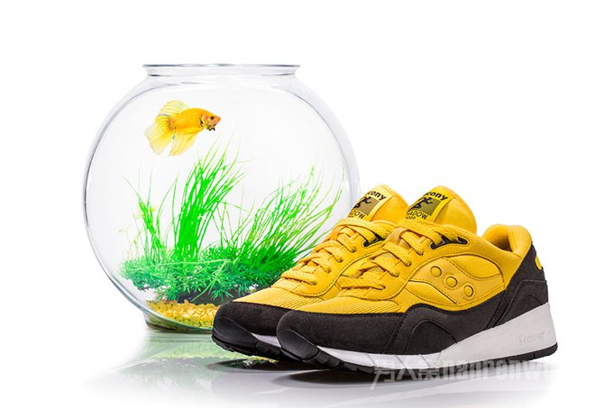 Saucony Shadow 6000“Betta”黄色运动写设计细节