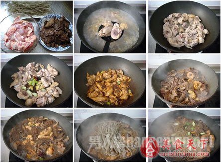 小鸡炖蘑菇步骤图