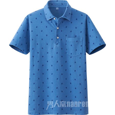 UNIQLO[优衣库]Polo衫蓝色深蓝点款