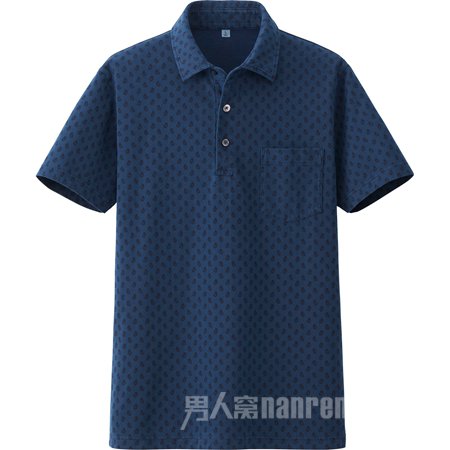 UNIQLO[优衣库]Polo衫暗蓝色黑点款