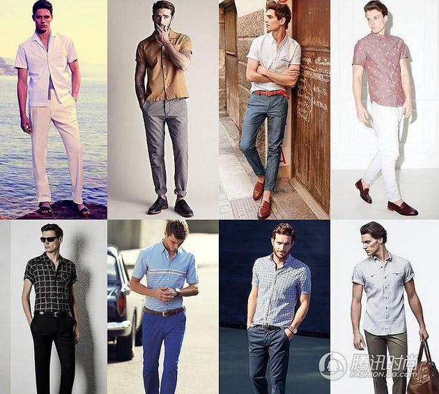 Short-Sleeved Shirt + Trousers/Chinos