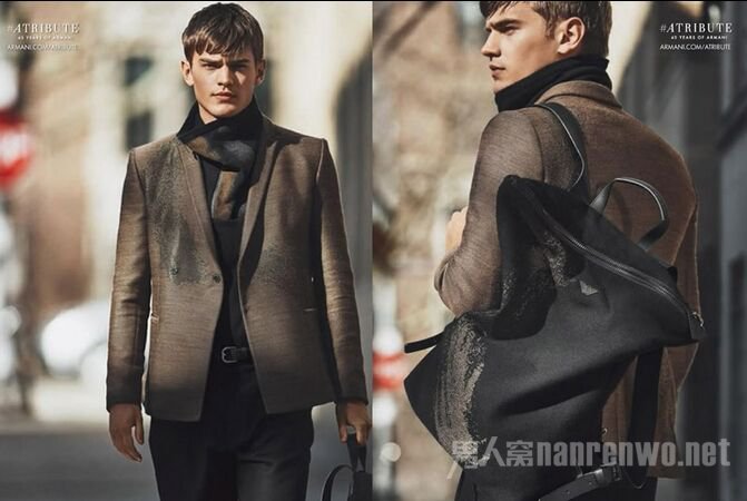 Emporio Armani 2015秋冬装型录：看似简单的西服外套但却别具格调