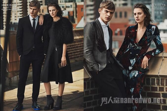 Emporio Armani 2015秋冬装型录：贵族气息十足的两款不同设计