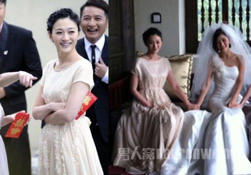 李小冉参加谢娜婚礼