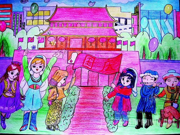 2015庆国庆儿童画
