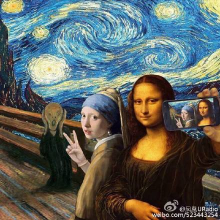 黑色幽默图片，名人合影