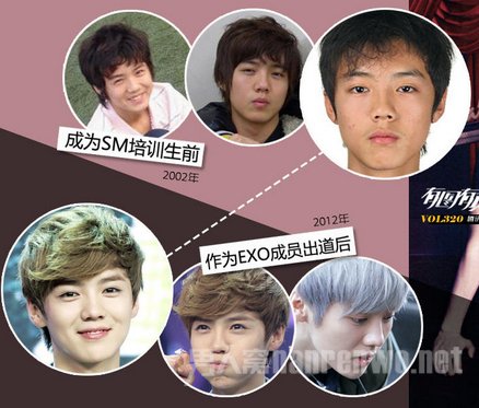 鹿晗整容前后
