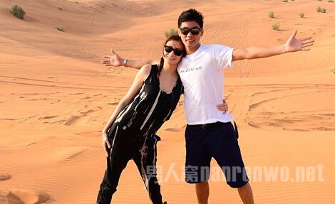 陈国坤和老婆旅游
