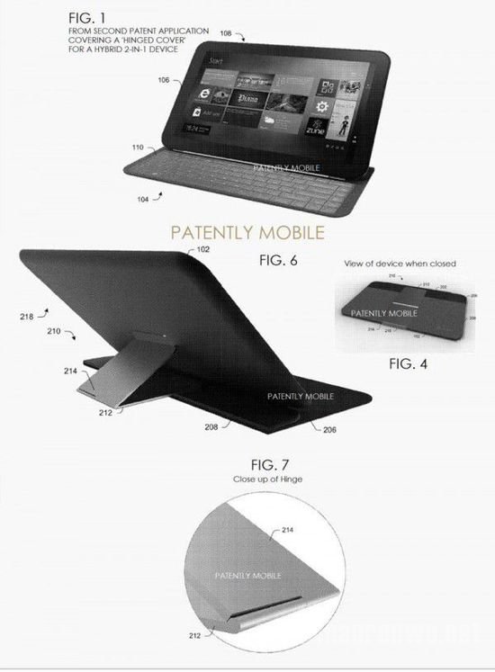 　微软为Surface平板电脑研发键盘
