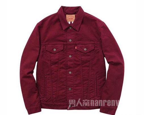 Supreme 与 Levi's 全新 2015 秋冬联名系列深红