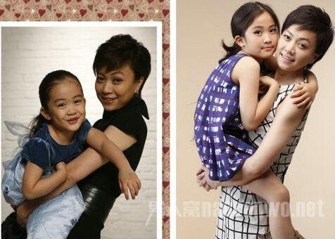 景岗山妻子抱着女儿