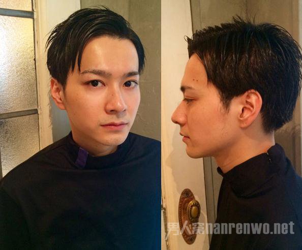 男士清爽黑色短发造型