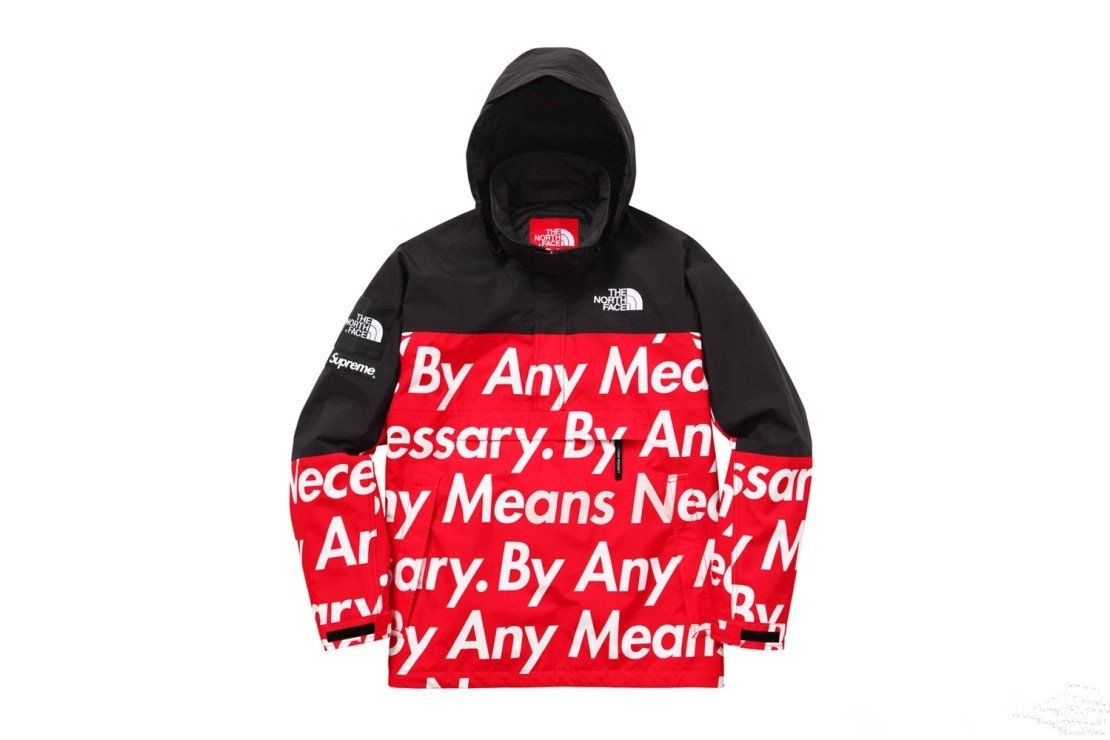 Supreme秋冬联名系列冲锋衣红