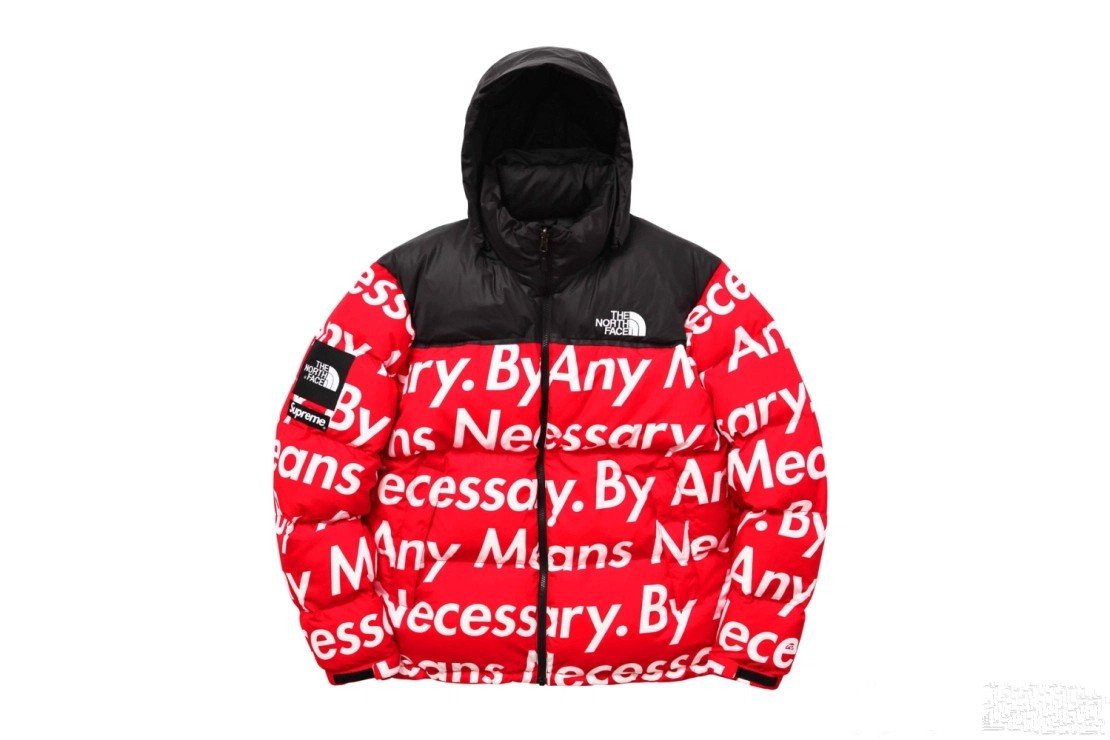 Supreme秋冬联名系列棉衣红