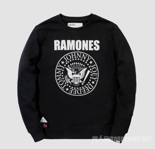 　NHIZ x RAMONES logo卫衣黑 RMB 1099