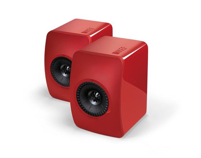 　　专业录音棚级监听音响 KEF LS50添新颜色-赛车红